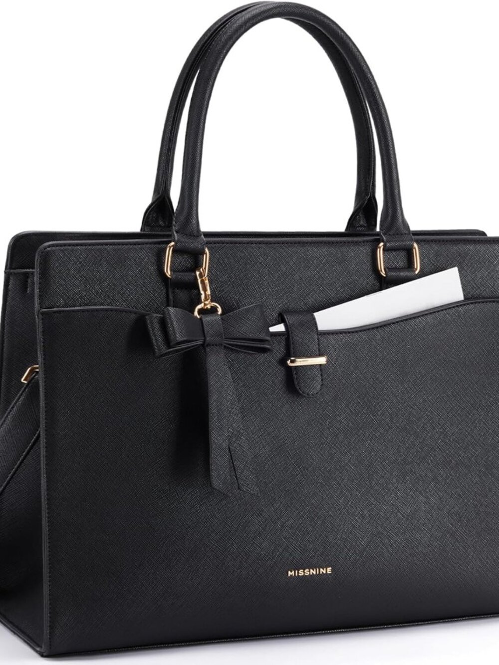 Laptop Tote Bag for Women 15.6 Inch Leather Work Bags Teacher Computer Purse Bri - Picture 1 of 7